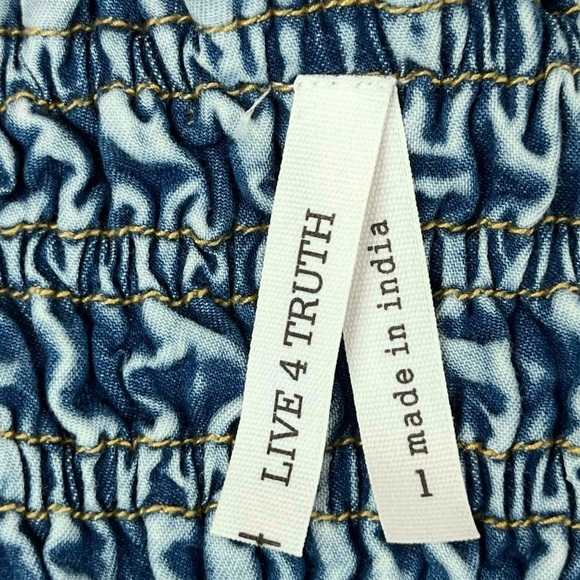 NWT Live 4 Truth Acid Washed Denim Cropped Tank Top Size Large - Picture 7 of 14